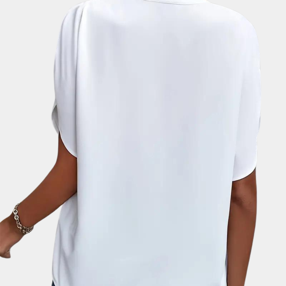 Elegant Short Sleeve Women's Blouse