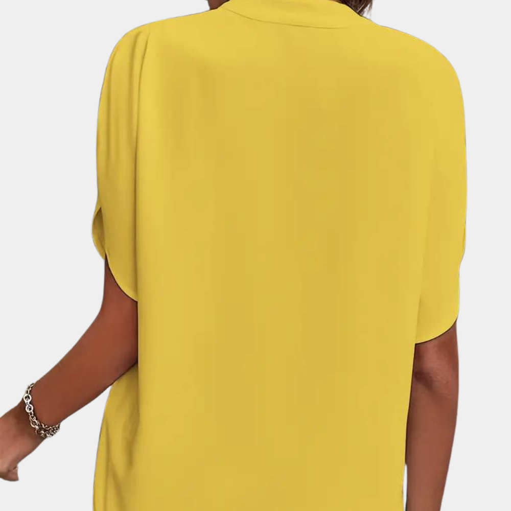Elegant Short Sleeve Women's Blouse