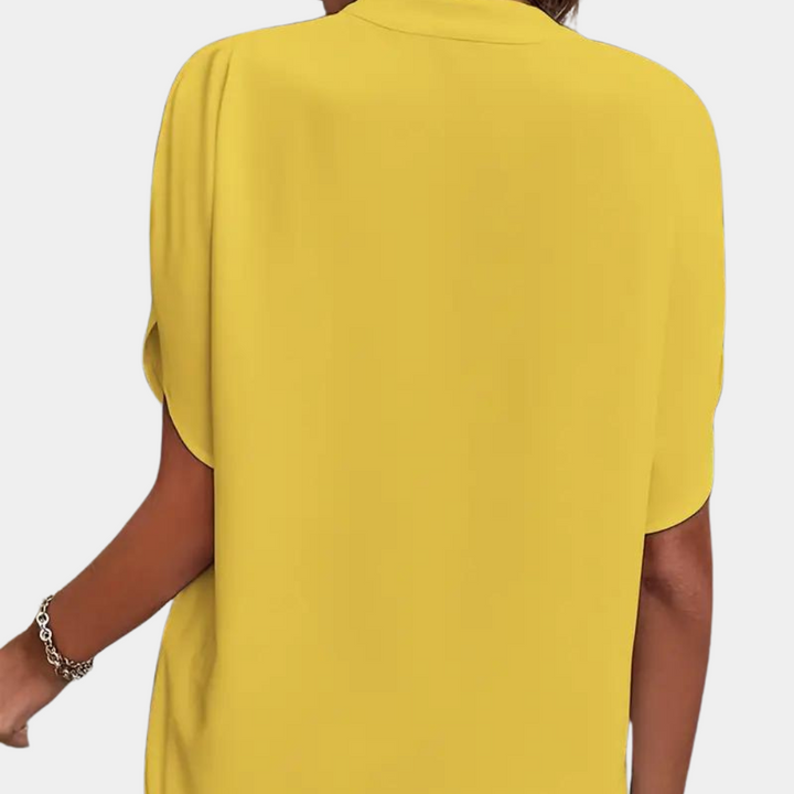 Elegant Short Sleeve Women's Blouse