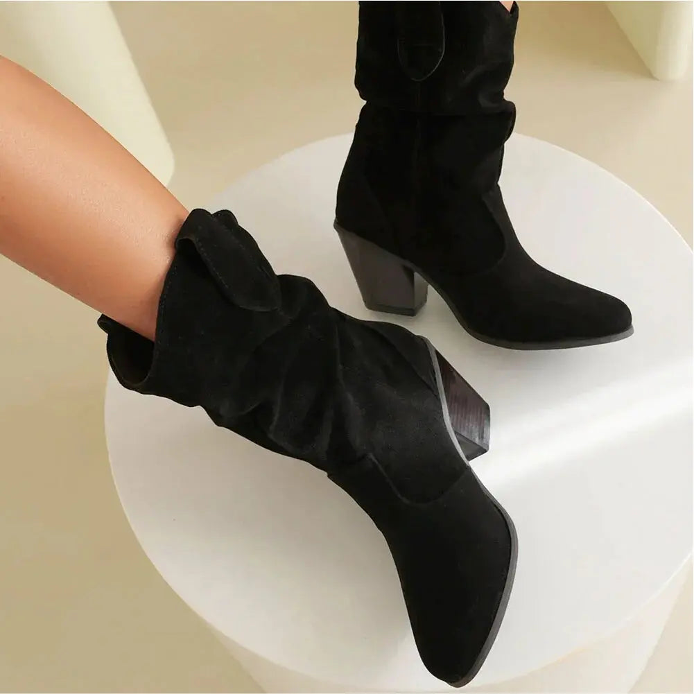 Women's western cowboy style retro fashion boots