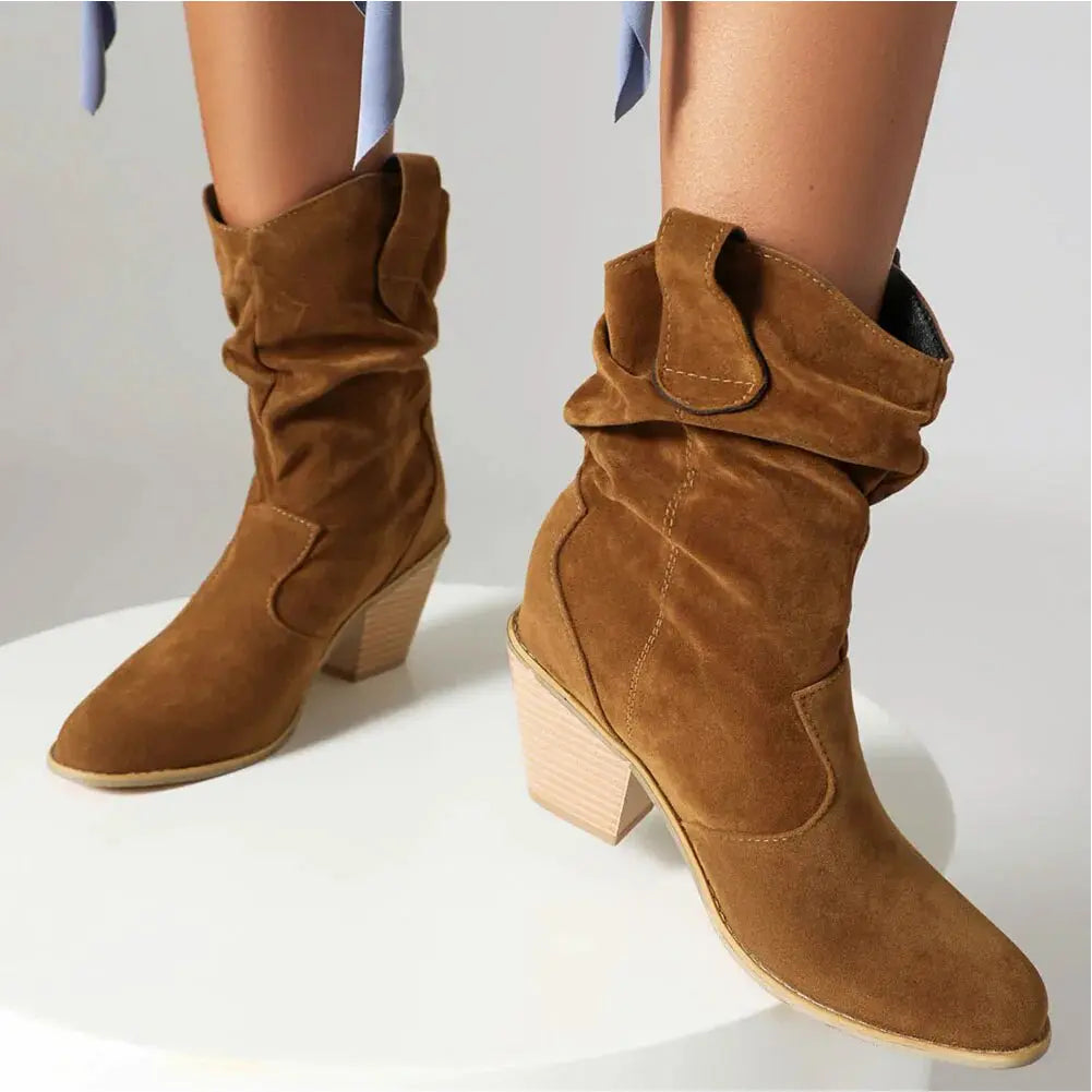 Women's western cowboy style retro fashion boots
