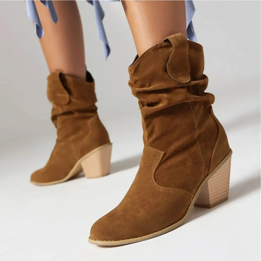 Women's western cowboy style retro fashion boots