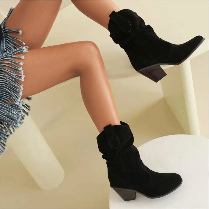 Women's western cowboy style retro fashion boots