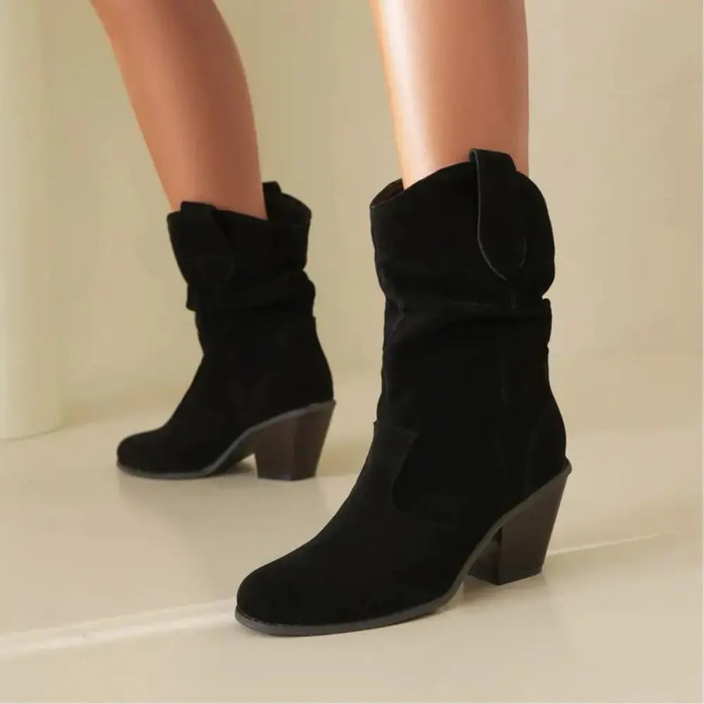 Women's western cowboy style retro fashion boots
