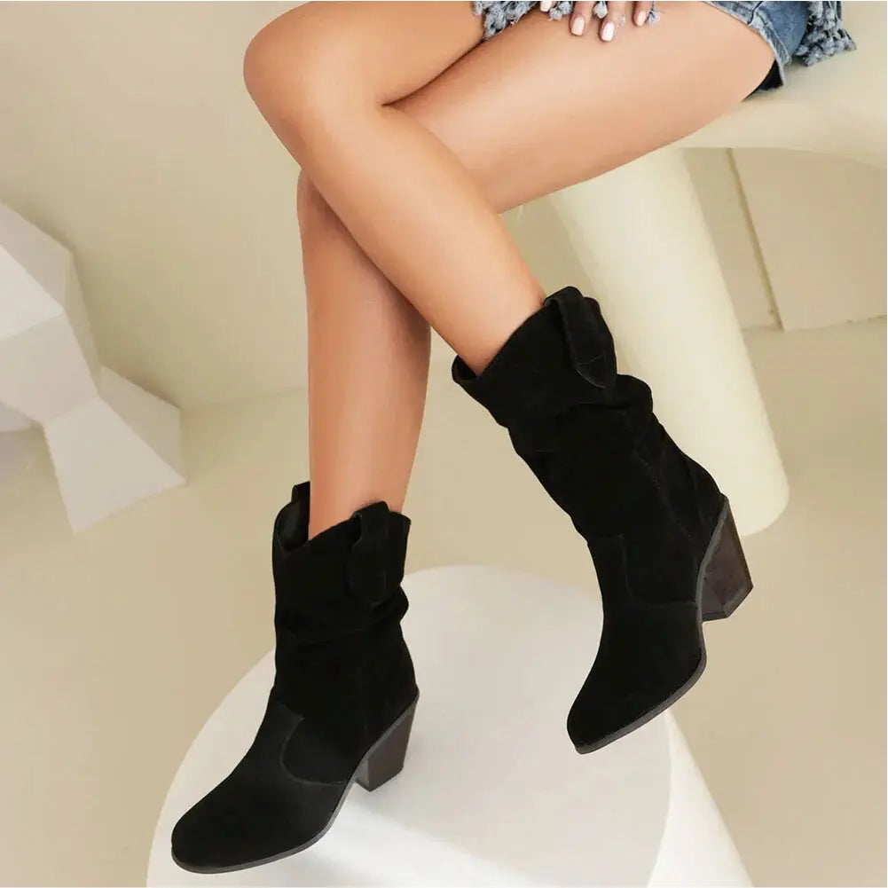 Women's western cowboy style retro fashion boots