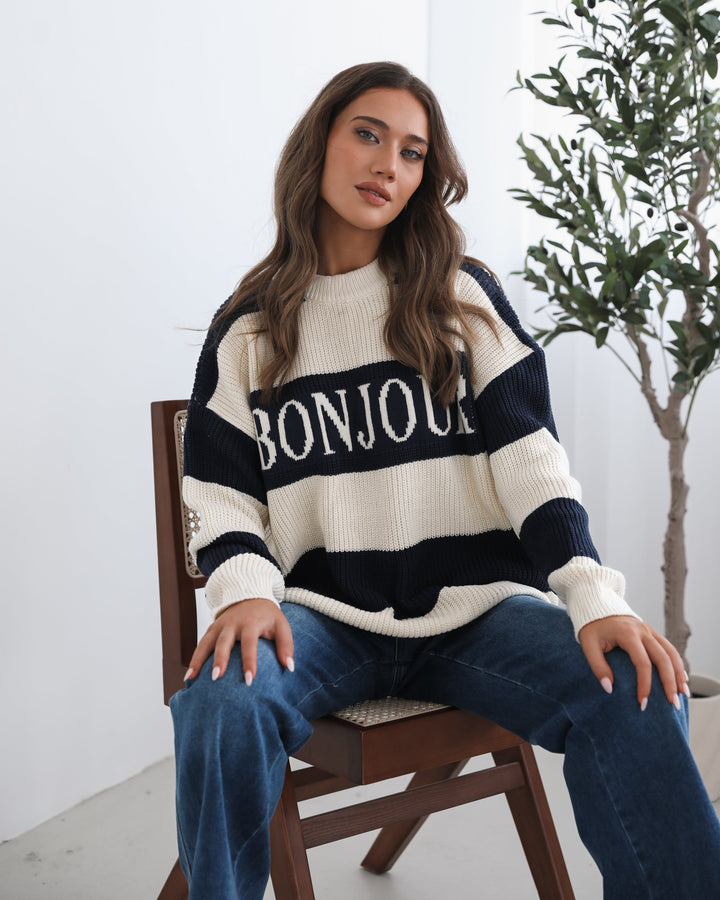 Alisson Knit - Navy Multi