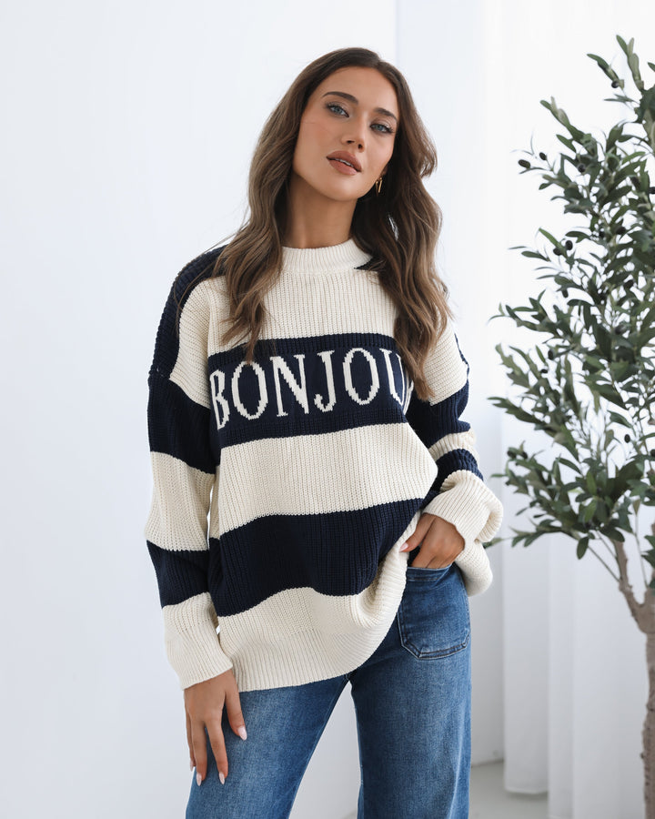 Alisson Knit - Navy Multi