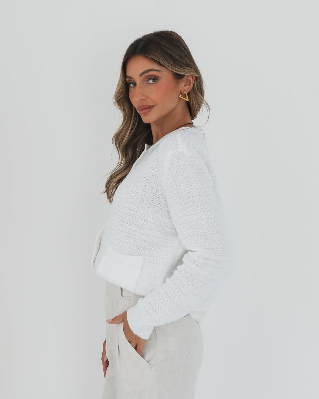 Anora Cardigan - White