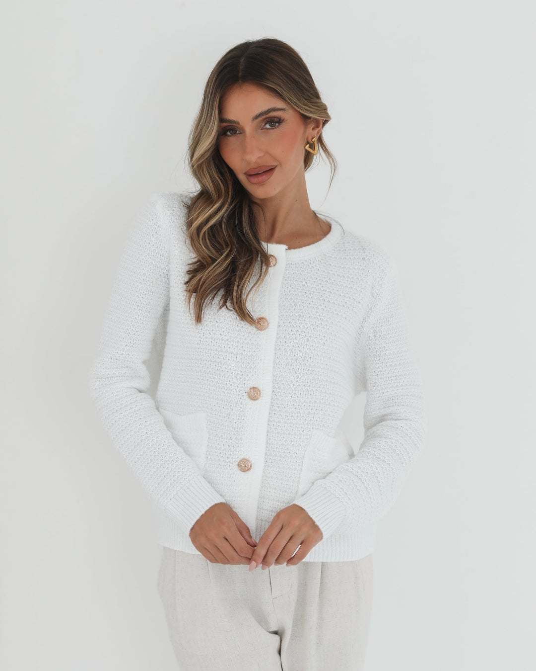 Anora Cardigan - White