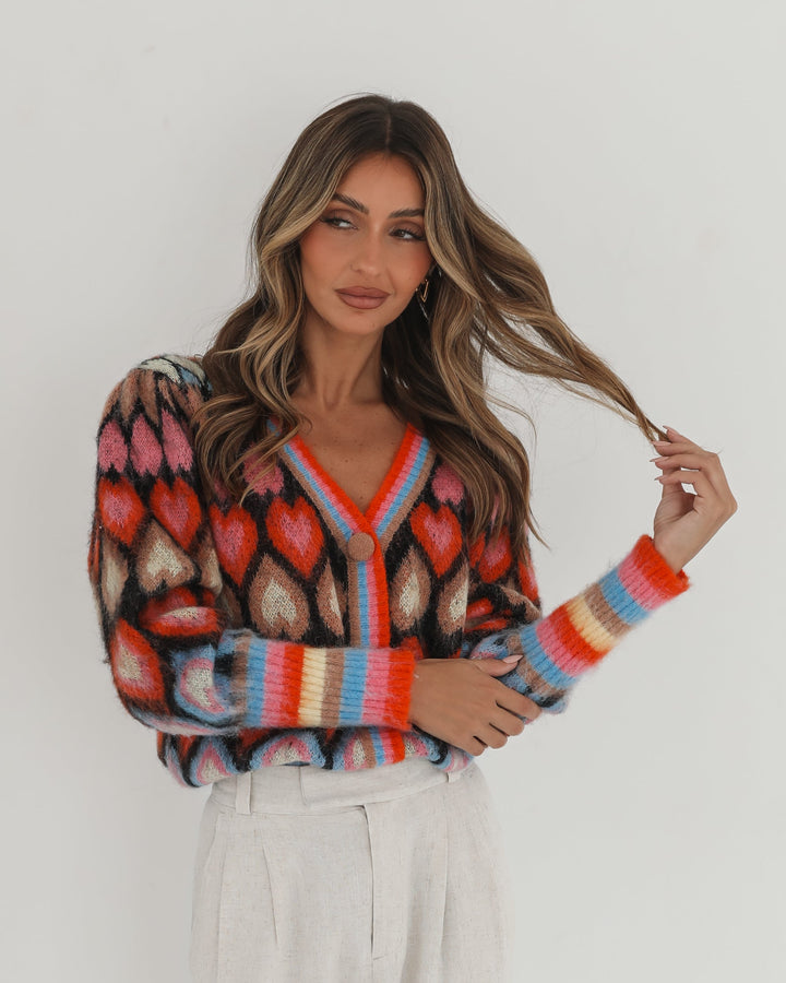 Aveloria Cardigan - Black Print