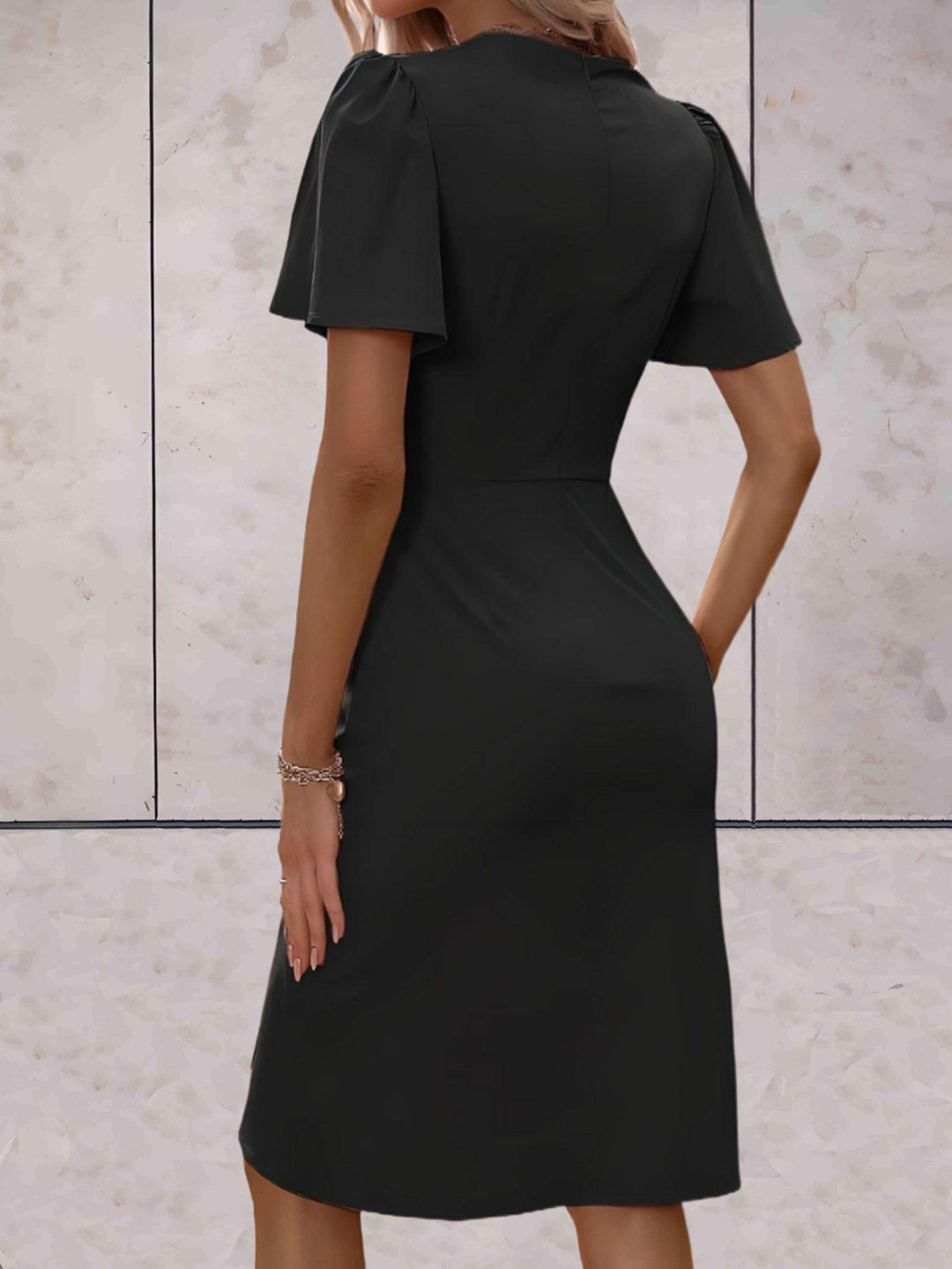 Elegant V-Neck Wrap Dress for Women