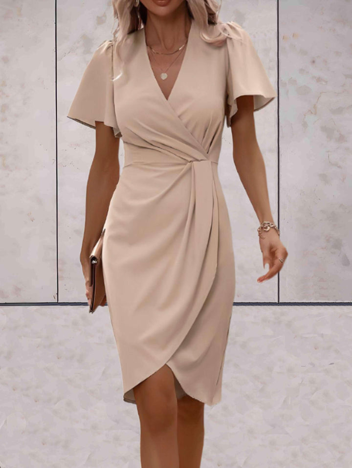 Elegant V-Neck Wrap Dress for Women