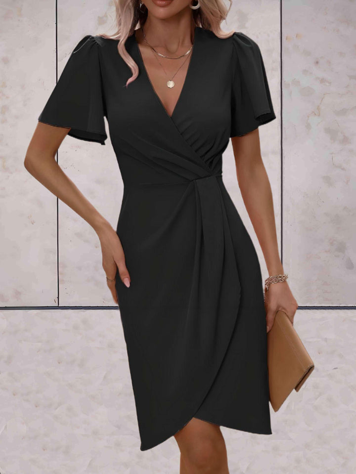 Elegant V-Neck Wrap Dress for Women