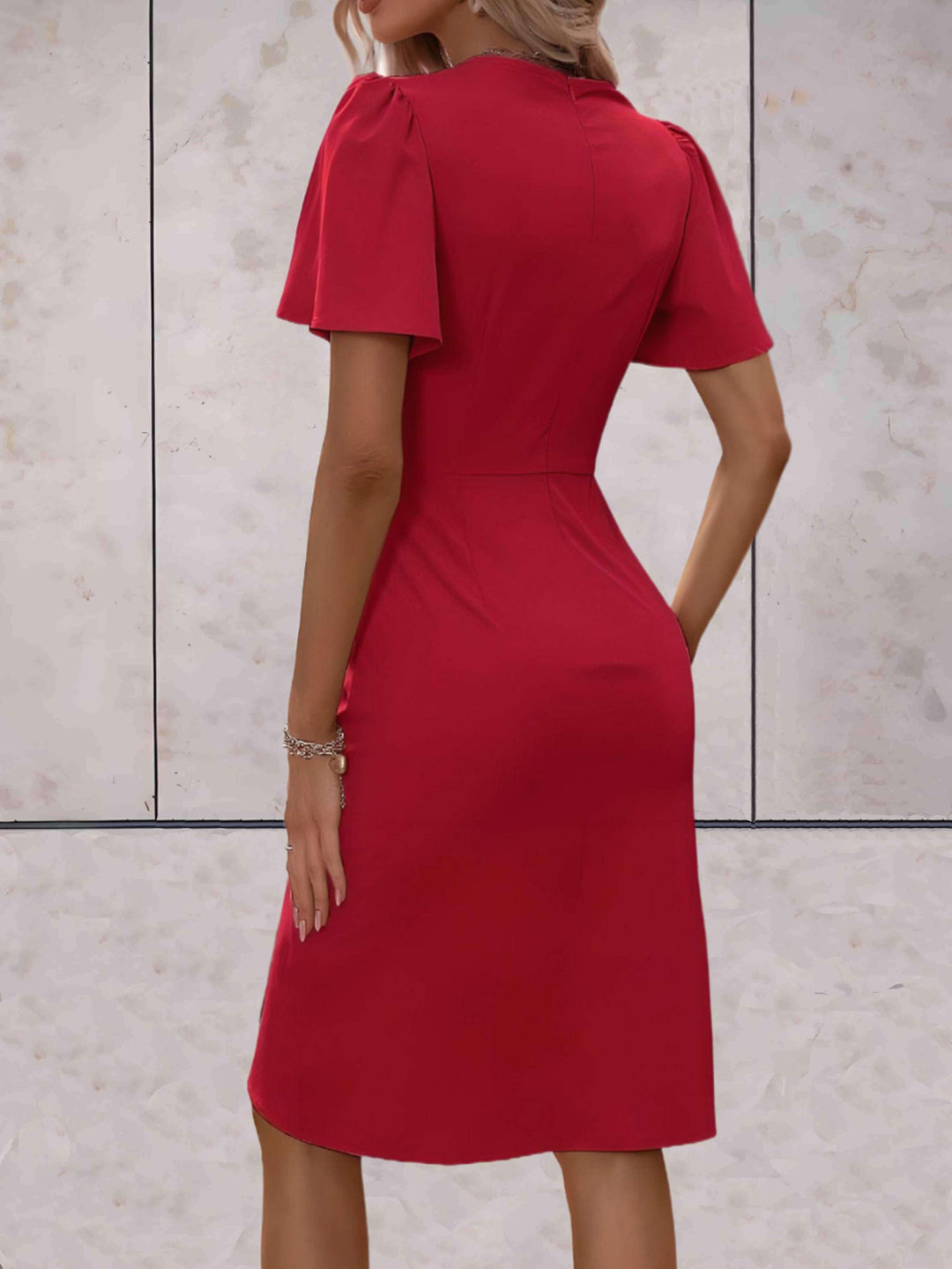 Elegant V-Neck Wrap Dress for Women