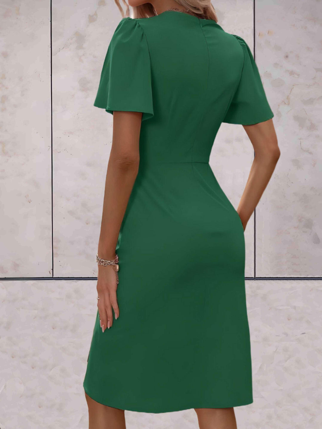 Elegant V-Neck Wrap Dress for Women