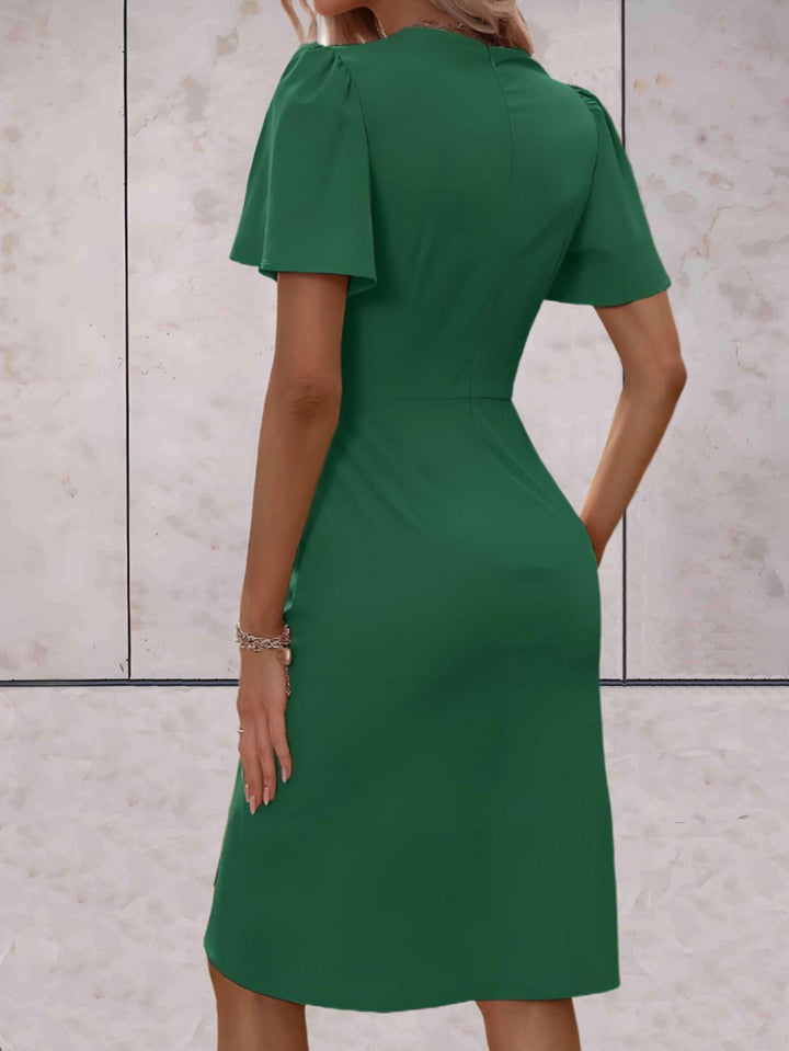 Elegant V-Neck Wrap Dress for Women