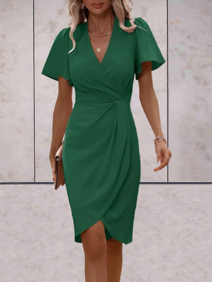 Elegant V-Neck Wrap Dress for Women