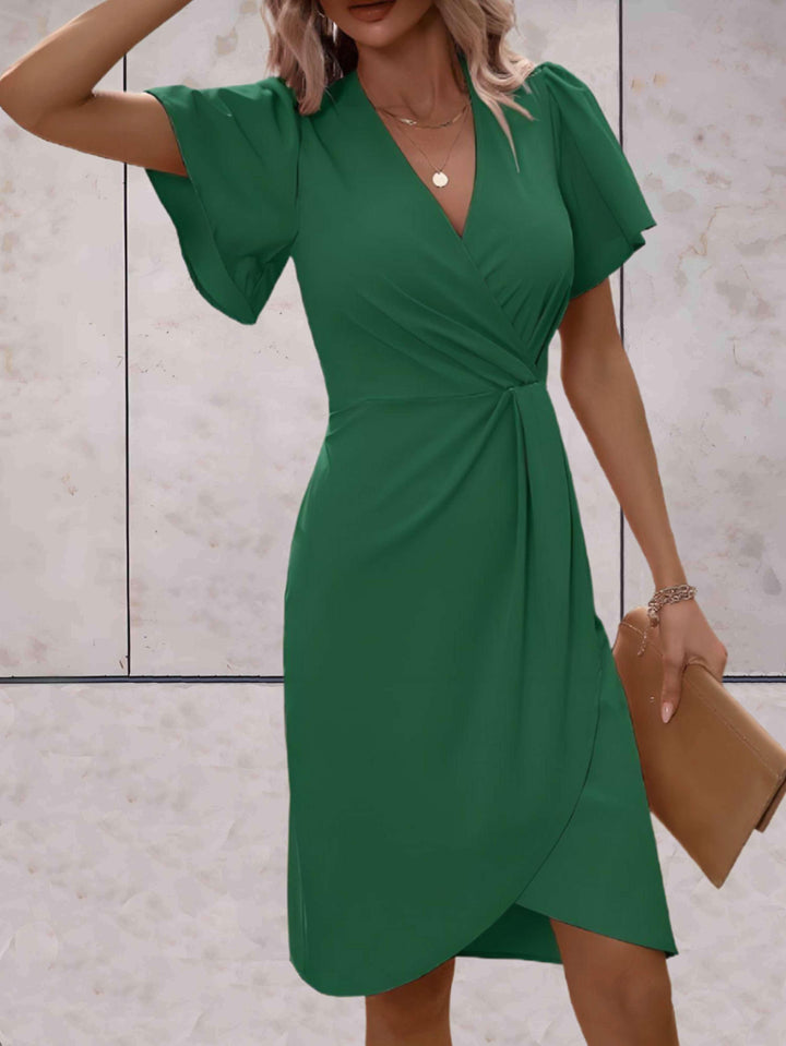 Elegant V-Neck Wrap Dress for Women