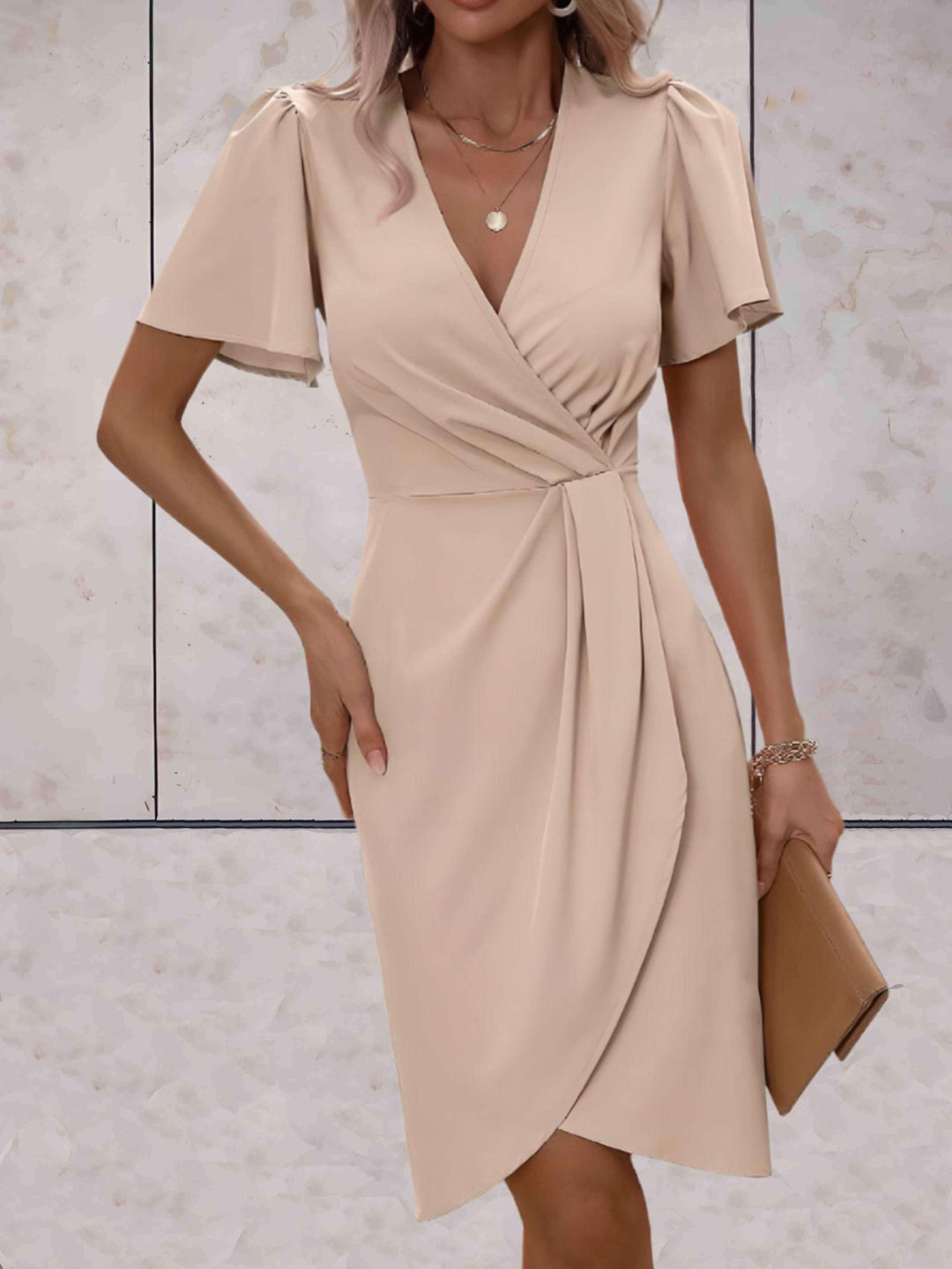 Elegant V-Neck Wrap Dress for Women