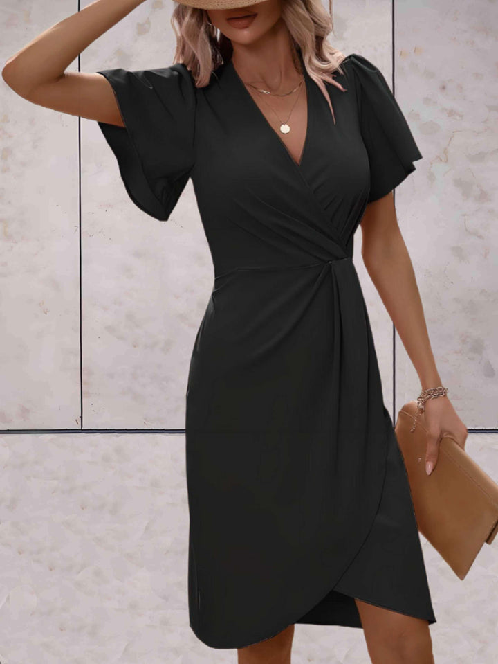 Elegant V-Neck Wrap Dress for Women