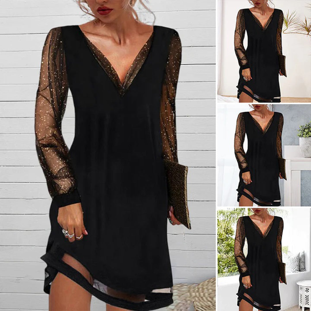 Elegant V-Neck Dress for Women
