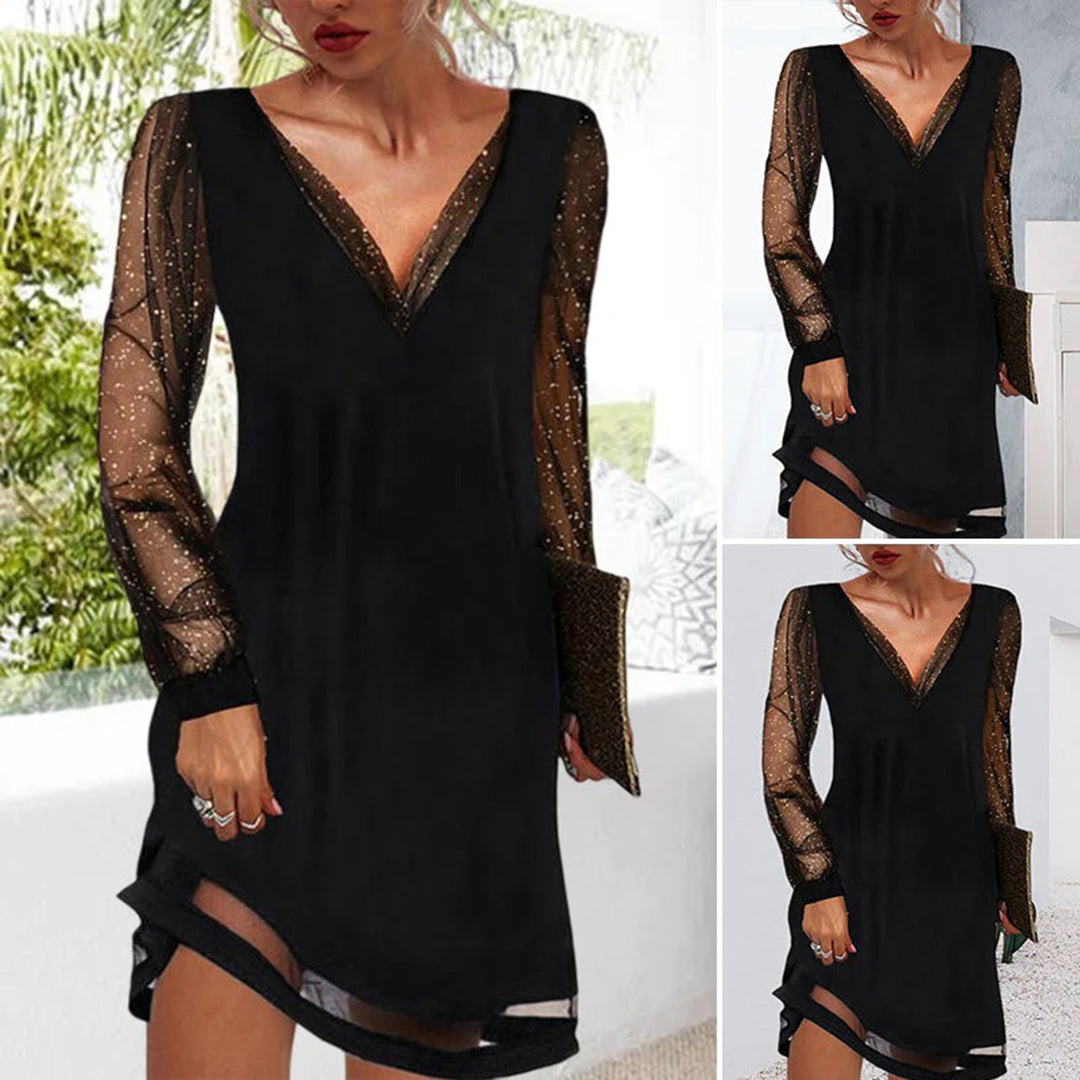 Elegant V-Neck Dress for Women