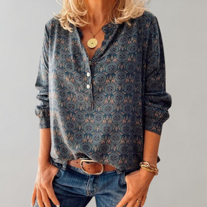 Vintage-Inspired Classic Women's Blouse