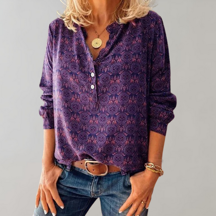 Vintage-Inspired Classic Women's Blouse
