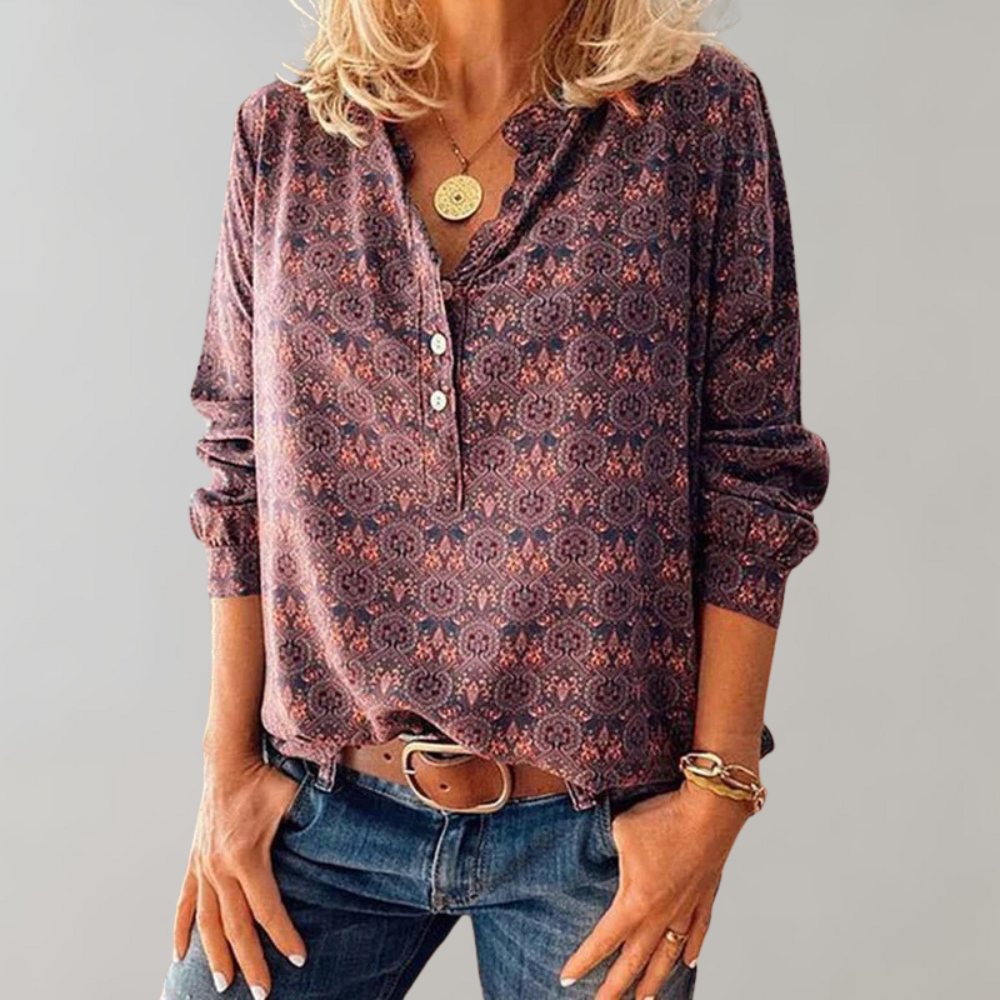 Vintage-Inspired Classic Women's Blouse