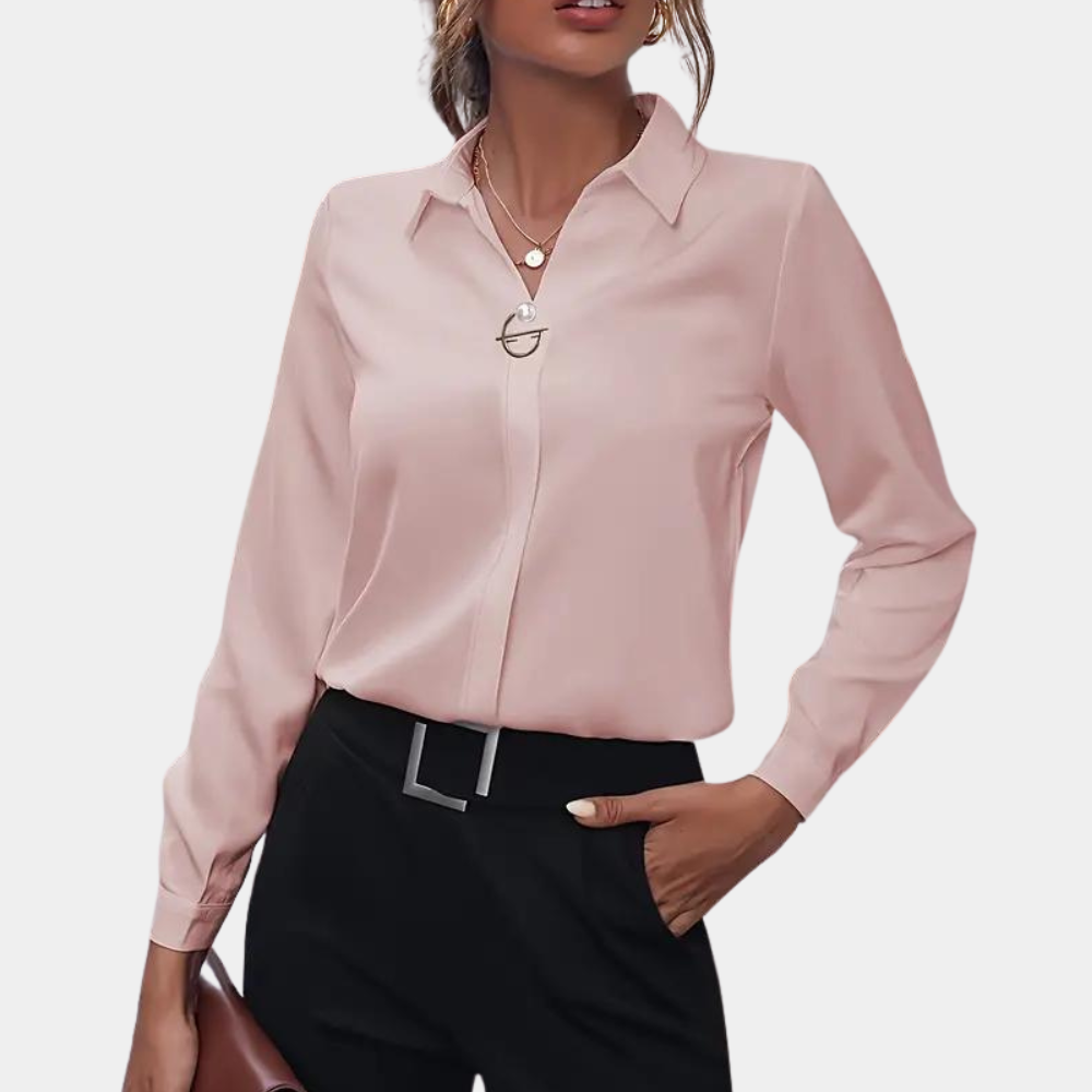 Elegant Solid Color Women's Blouse
