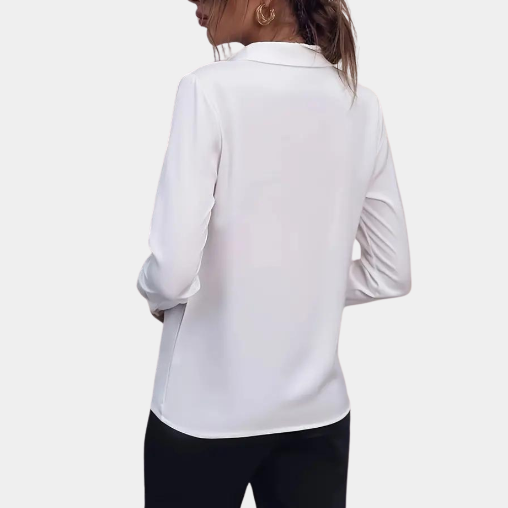 Elegant Solid Color Women's Blouse