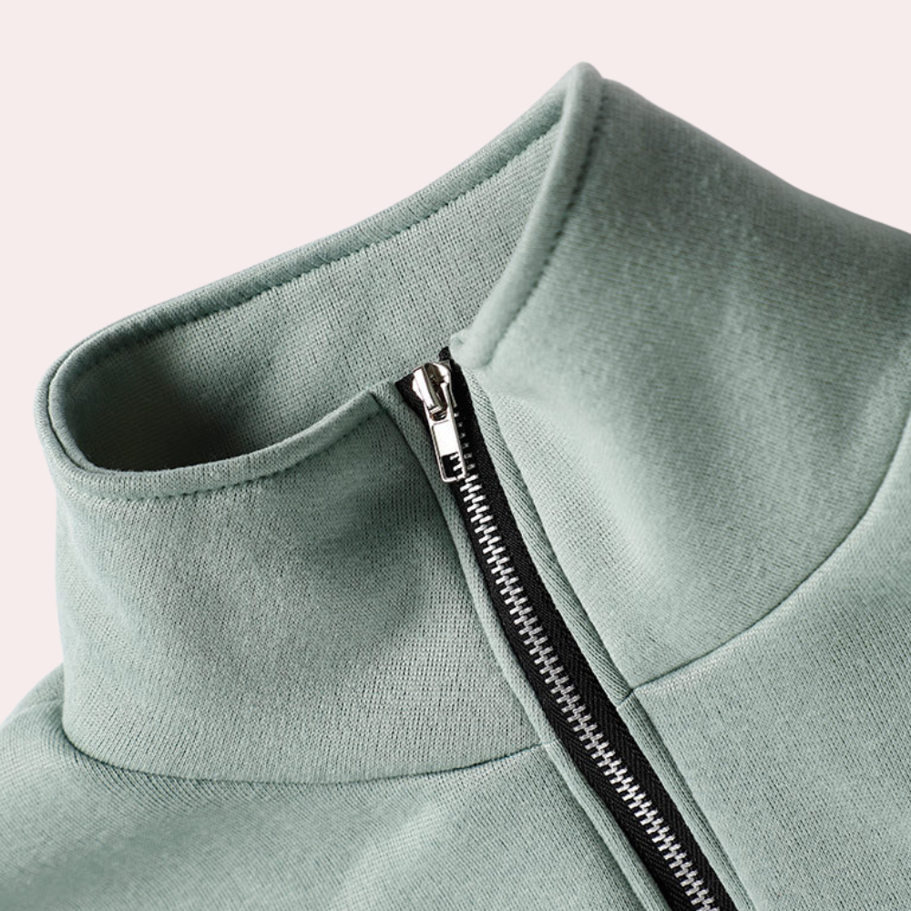 Women's Stylish Tracksuit with Zippered Pullover