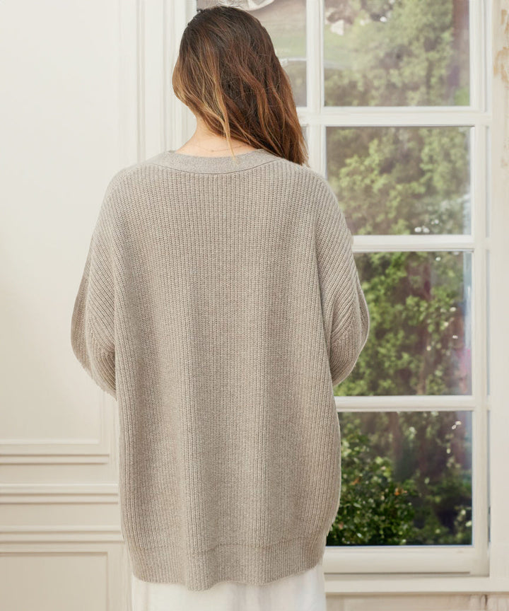 Women's oversized button-down cardigan