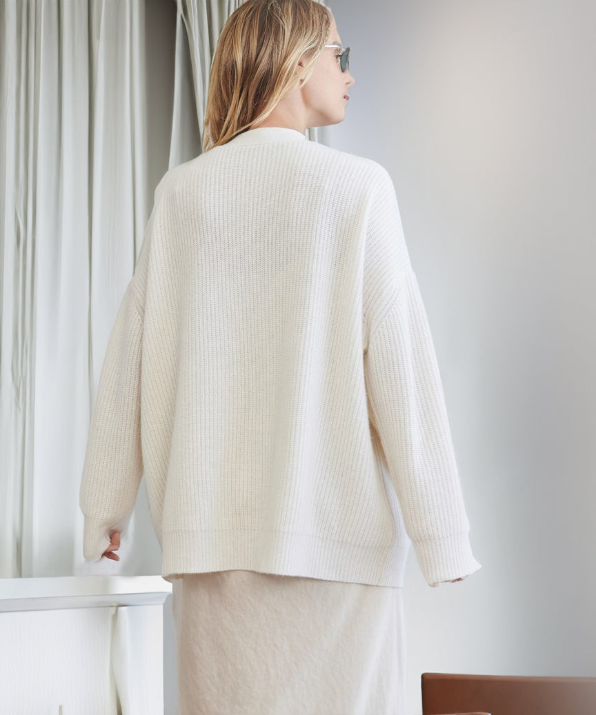 Women's oversized button-down cardigan