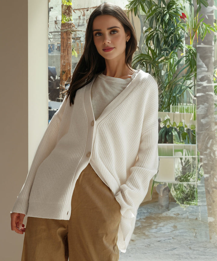 Women's oversized button-down cardigan