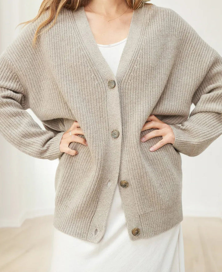 Women's oversized button-down cardigan