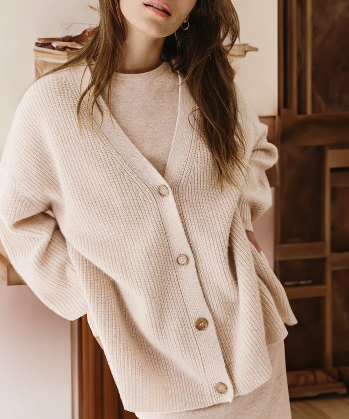 Women's oversized button-down cardigan
