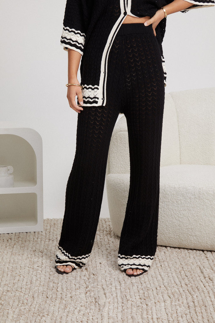 Cresydda Knit Pants - Black Multi