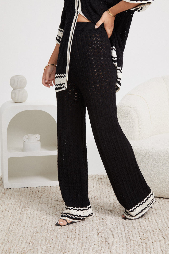 Cresydda Knit Pants - Black Multi