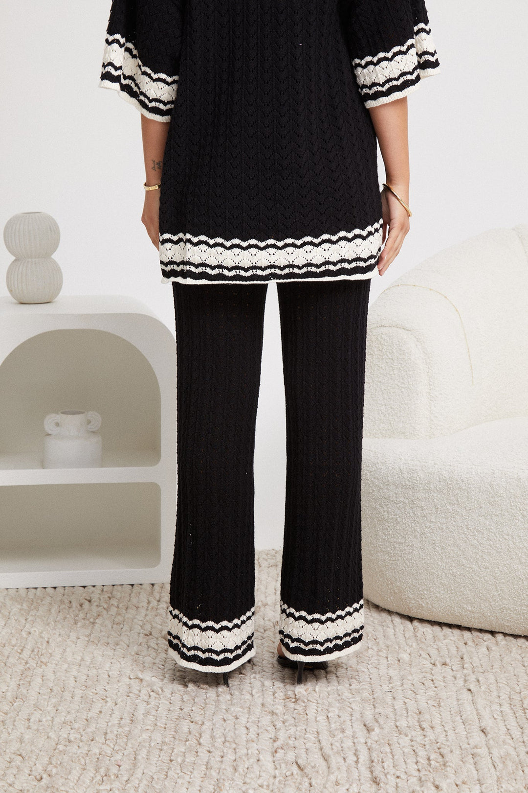 Cresydda Knit Pants - Black Multi