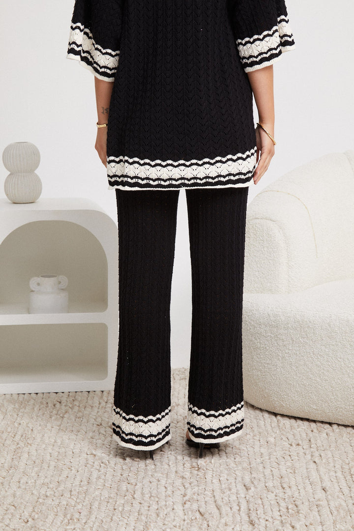 Cresydda Knit Pants - Black Multi