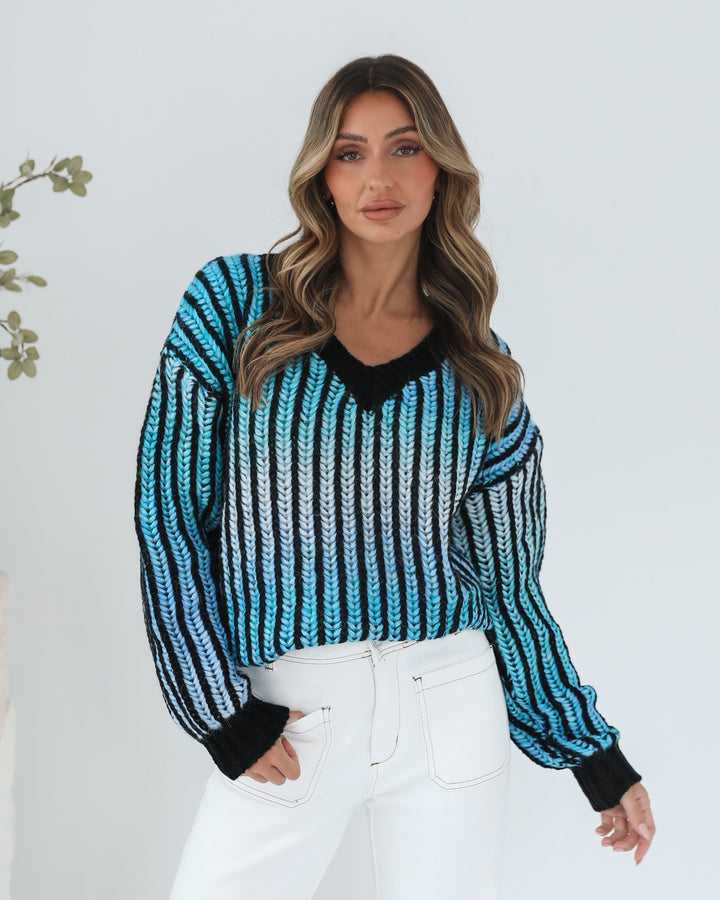 Daleena Knit - Blue Multi