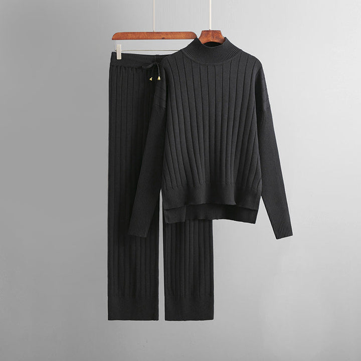 Cozy Women's Lounge Set with Turtleneck Sweater