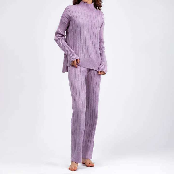 Cozy Women's Lounge Set with Turtleneck Sweater