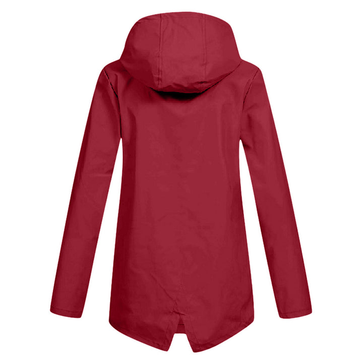 Women's Long Hooded Raincoat for Winter