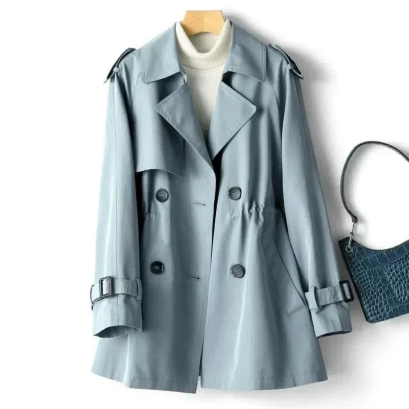 Yara | Classic Double-Breasted Trench Coat for Women – Casual