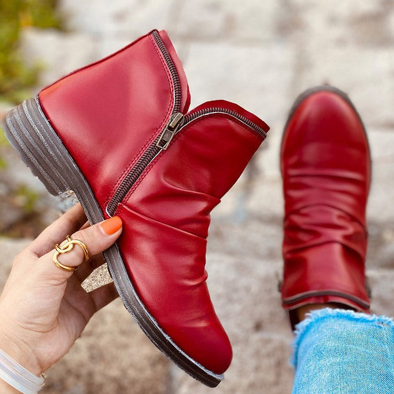 Women's zip-up ankle boots
