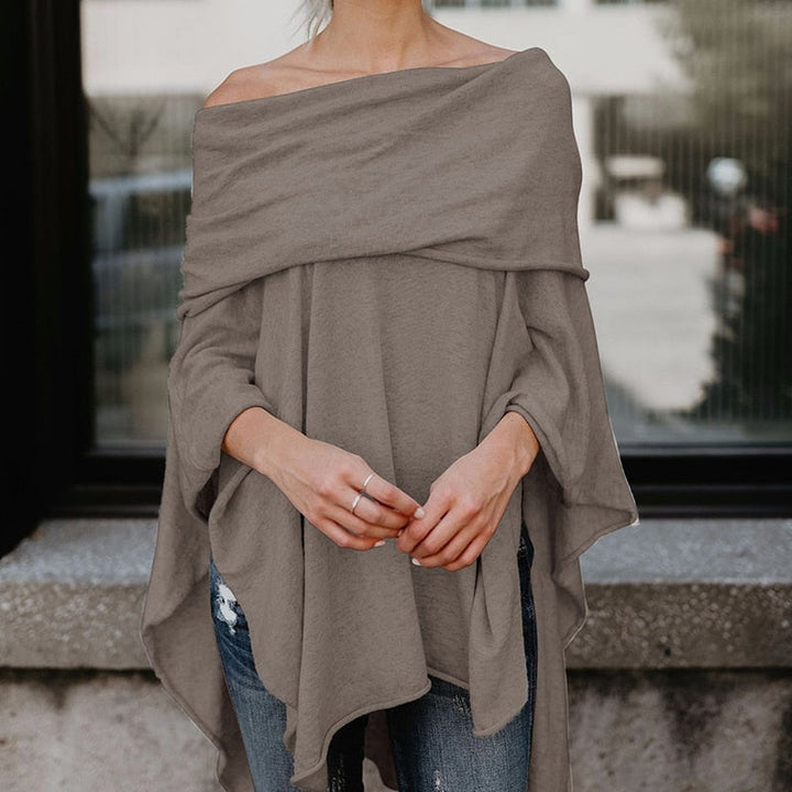Women's off-shoulder asymmetrical top for casual chic