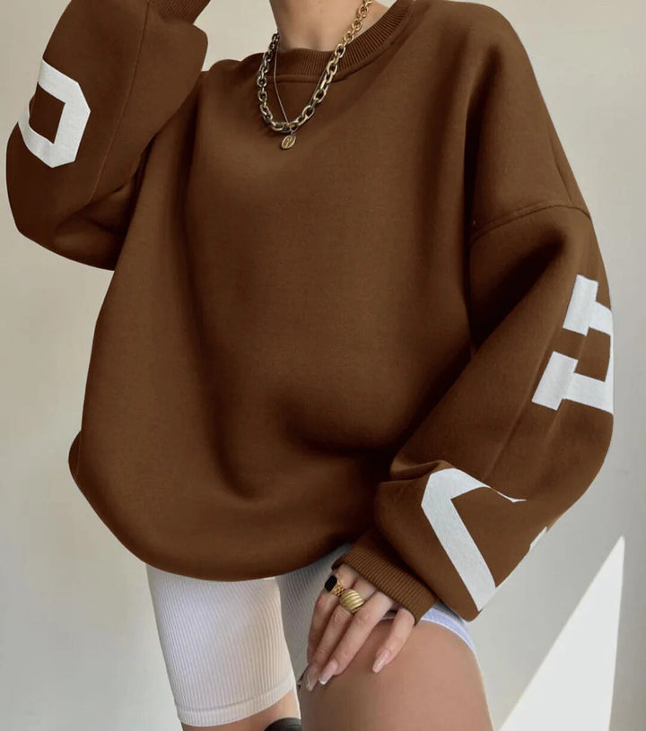 Women's fleece crewneck sweatshirt