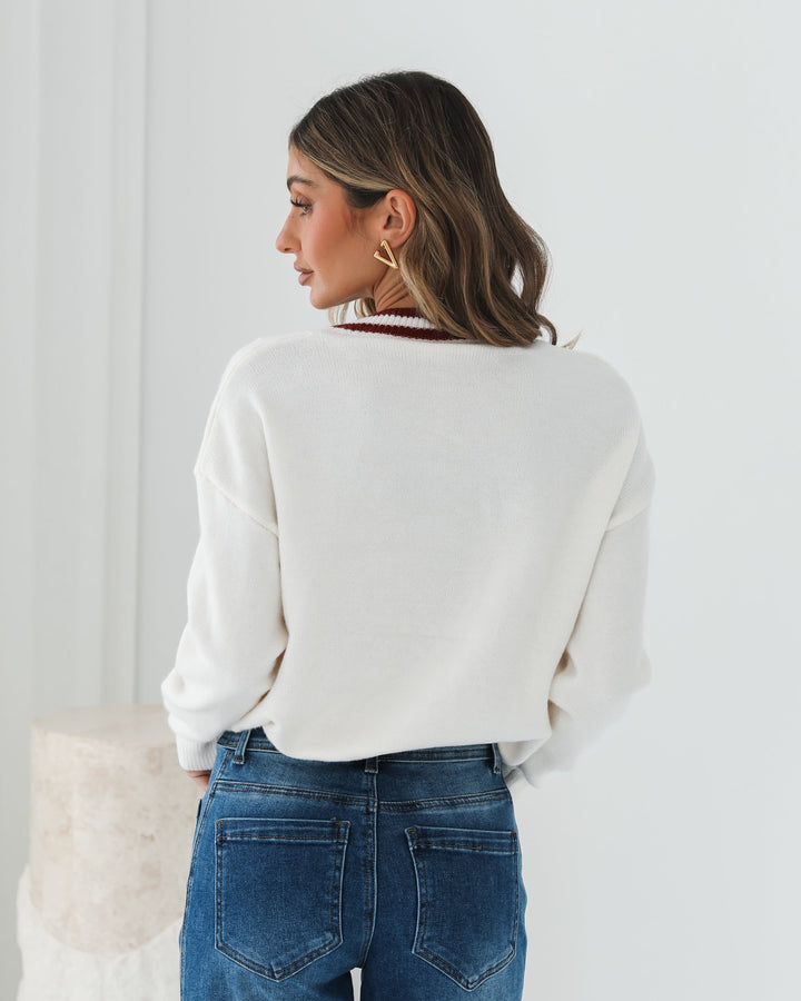Kanoe Knit - Cream Print